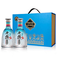 西鳳酒 藍彩友緣 46度 450ml*2瓶 禮盒裝 鳳香型白酒