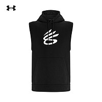 安德玛 UNDERARMOUR）春夏库里Curry男子连帽篮球运动背心1374301 黑色003 M