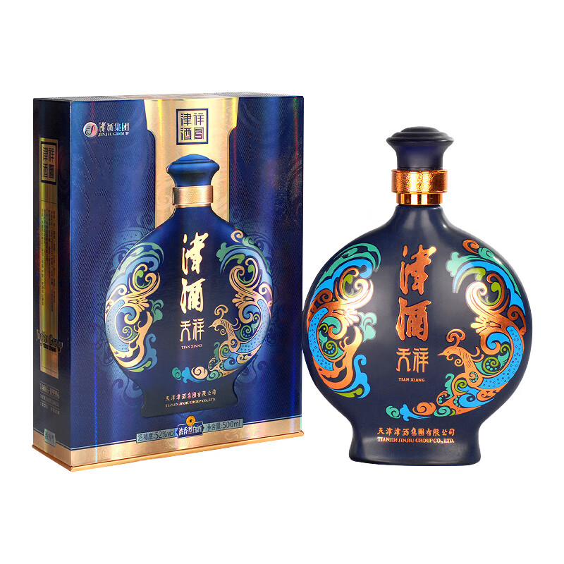 津酒 天祥 浓香型白酒 52度 500ml*1 单瓶装