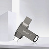 Lexar 雷克沙 D30C系列 LJDD30C064G-BNSNC USB3.1 U盘 银色 64GB USB-C/USB双口