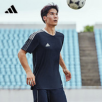 adidas 阿迪达斯 足球运动短袖球衣 男装夏季阿迪达斯官方GM7585 藏青 XL