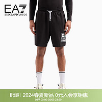 阿玛尼EMPORIO ARMANI24春夏EA7男装系带松紧休闲运动短裤