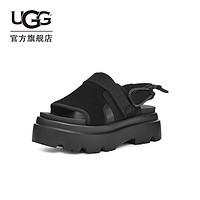 UGG夏季女士舒适休闲厚底可调式束带搭扣设计时尚凉鞋1156430 BLK | 黑色 37