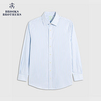 布克兄弟（BrooksBrothers）男士24春夏Supima棉免烫长袖正装衬衫 4000-蓝色 17/34