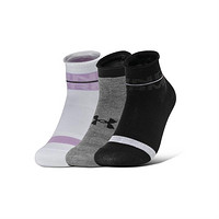 安德玛 UA Essential女子训练运动短筒袜-3双装