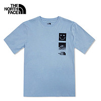 The North Face北面短袖T恤户外舒适透气t恤春8AUY 蓝色/QEO XL