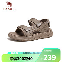 骆驼（CAMEL）男士潮流运动休闲厚底透气凉鞋子 G14M547631 杏色 43