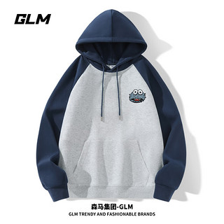 GLM 连帽卫衣男青少年潮流春秋季外套运动大码宽松套头衫