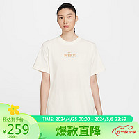 NIKE 耐克 运动T恤女子轻便舒适TEE ESSNTL短袖春夏HF6180-133帆白S