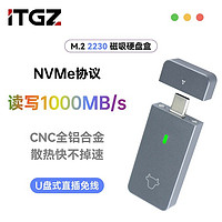 ITGZ NVMe協議2230規格M.2硬盤盒usb3.1磁吸即插即用手機外置便攜