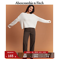 Abercrombie & Fitch 短款毛衣楔形圆领针织衫 331415-1