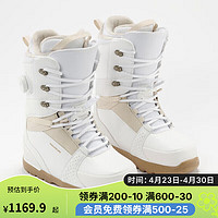 DECATHLON 迪卡儂 雪鞋單板雪鞋成人滑雪鞋男女情侶Enzone-OVWN女款白色36-4483382