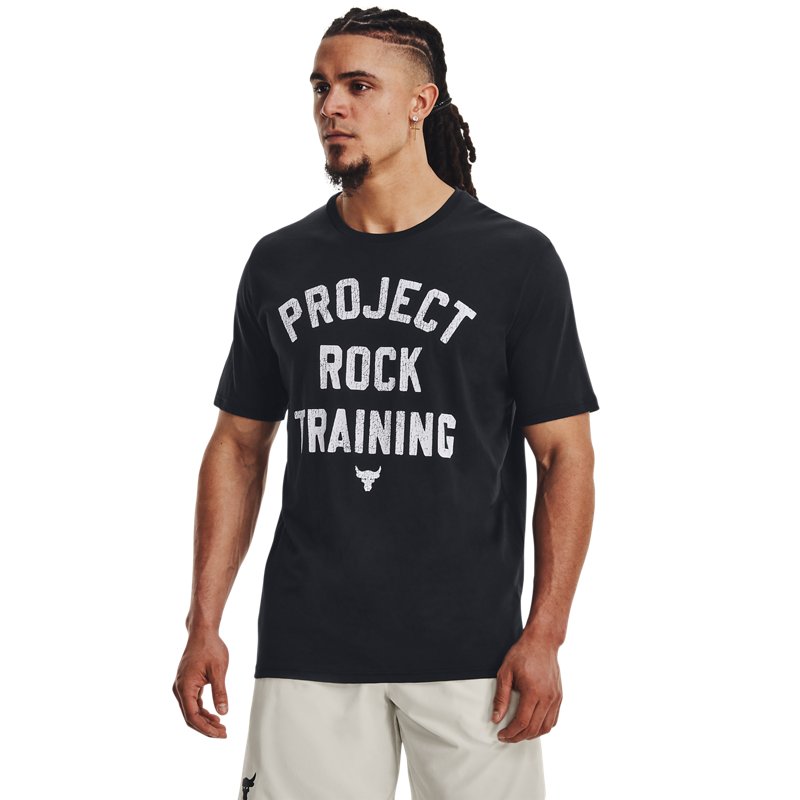 安德玛UA春夏Project Rock强森男子训练运动短袖T恤1376891