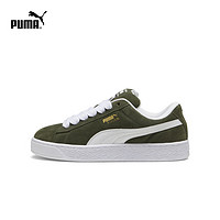 PUMA 彪馬 官方 新款男女同款復古休閑面包鞋 SUEDE XL 395205 深橄欖色-白-13 38