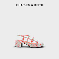 CHARLES & KEITH CHARLES&KEITH新款CK1-60920348方头细绊带高跟凉鞋女