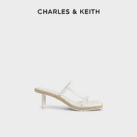 CHARLES & KEITH CHARLES&KEITH;新款CK1-60361408簡約細帶高跟外穿涼拖鞋女