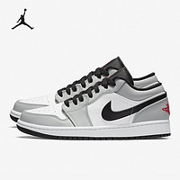 NIKE 耐克 AIR JORDAN 正代系列 Air Jordan 1 Low 男子籃球鞋 553558-030 煙灰白 40.5