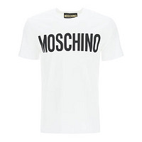 MOSCHINO 春夏圓領短袖T恤白色男女同款logo字母印花輕薄52