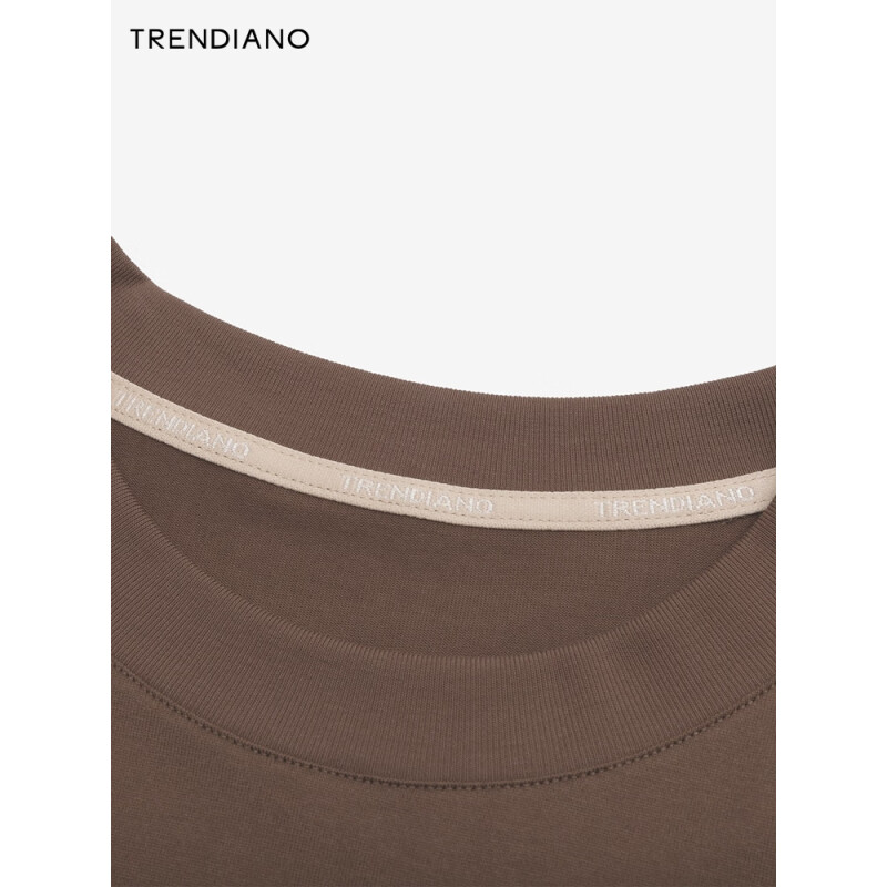TRENDIANO Wewe联名系列小熊印花短袖2024年夏季T恤休闲男 啡色 S