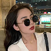 BQLQON 劉仁娜同款墨鏡女款2024新款小臉圓形框防紫外線高級感太陽眼鏡男