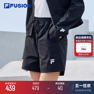 FILA 斐乐 FUSION斐乐潮牌运动短裤2024夏季新款休闲工装宽松五分裤女