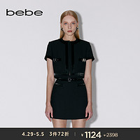 bebe 春夏系列女士短款筒短袖夾克外套240301