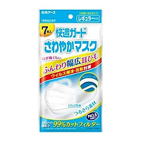 HAKUGEN 白元 一次性口罩防飞沫花粉尘雾霾 舒适透气男女多层防护型口罩 清爽口罩 7片装×10