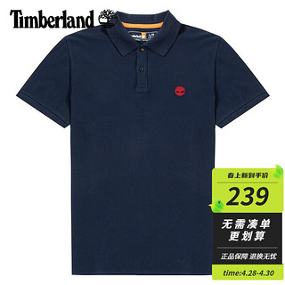 Timberland Polo衫短袖男户外棉质透气宽松运动休闲衣翻领T恤 A2EPM433