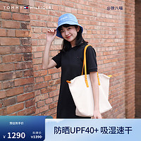 TOMMY HILFIGER【李沁同款防晒速干】夏季功能系列24女吸湿POLO连衣裙43611 黑色BDS S