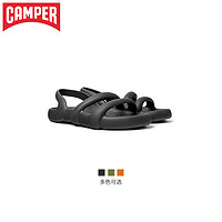 看步Camper看步男鞋Kobarah Flat夏季一体成型凉鞋轻便软底凉鞋 黑色 001 39