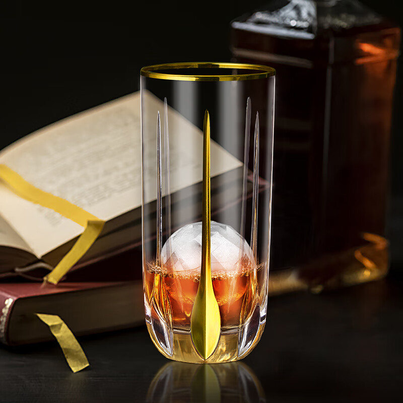 高斯（Glass）高斯意大利水晶玻璃啤酒杯洋酒杯长水杯果汁杯柠檬杯礼盒包装 340ml单只品鉴