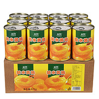 砀山特产糖水黄桃罐头餐饮烘培新鲜水果罐头425g整箱12罐