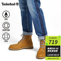 Timberland添柏岚男鞋休闲鞋踢不烂大黄靴户外徒步防水牛皮工装高帮靴A2EE3 A2EE3M231/小麦色 45