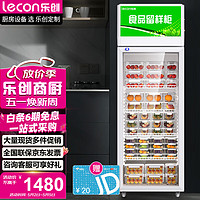 Lecon 乐创 260升食品留样柜水果保鲜饮料冷藏展示柜小型冰箱带锁 LC-C-HCFL-260