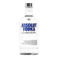 绝对伏特加 全球直采 Absolut Vodka 绝对伏特加原味经典瑞典洋酒 一瓶一码 700mL 1瓶