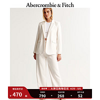 Abercrombie & Fitch 女装 24春美式时尚设计感斯隆风精裁阔腿休闲裤 355647-1 奶油色 25R (160/66A)