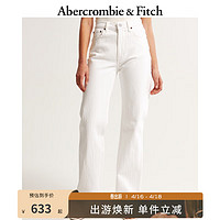 ABERCROMBIE & FITCH女装 24春夏90年代风高腰宽松牛仔裤 358426-1 白色 28R (165/72A)