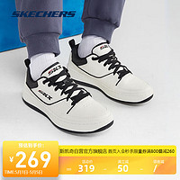 SKECHERS 斯凱奇 男鞋冬學院風低幫運動鞋子學生百搭板鞋小白鞋