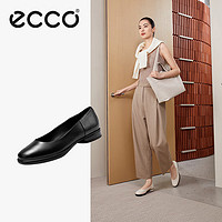 爱步（ECCO）女单鞋 百搭软底玛丽珍鞋浅口单鞋 雕塑奢华222303 黑色38