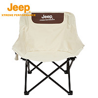 Jeep 吉普 戶外露營寫生耐臟成人月亮椅鋼管高承重可收納便攜折疊椅