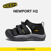 KEEN NEWPORT H2 儿童青少年防滑涉水防撞凉鞋溯溪鞋 黑色/KEEN黄标-1022824 27 /28