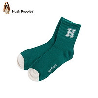 暇步士（Hush Puppies）童装儿童男女童袜子柔软舒适简约百搭童袜 松叶绿 110cm