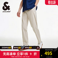 杰克·琼斯（JACK&JONES）夏季男士商务休闲纯色简约时尚舒适百搭休闲裤男224214040 C47沙灰色 常规 C47沙灰色 165/72A/XSR