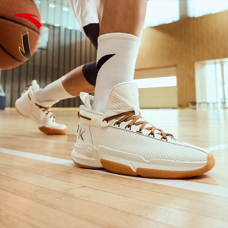 安踏（ANTA）【KT9】篮球鞋男氮科技汤普森高低帮专业实战碳板运动鞋112341101 船鞋(112341101-2) 10.5码 (男44.5)