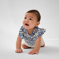 Gap 蓋璞 新生嬰兒夏季可愛印花連體衣600535兒童裝包屁衣爬服