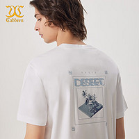 卡宾男装字母印花圆领T恤24夏短袖上衣A2242132006 米白12 48