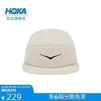 HOKA ONE ONE 中性款夏季运动帽百搭舒适遮阳可调节帽子透气 蛋酒色 均码