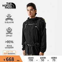 北面（The North Face）防风夹克运动户外男薄风衣薄夹克舒适耐穿24春季|8BA6 JK3/黑色 L/175