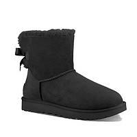 UGG 2018 秋冬 Mini Bailey Bow ll 迷你贝莉蝴蝶结2.0低筒保暖雪地靴 黑色1016501-BLK US5/36码