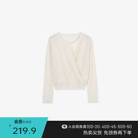 Basic House休闲套头针织衫女春季设计感长袖圆领上衣-B0624H5L632 乳白 M80-105斤